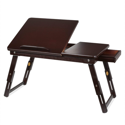 Brand New HOMFA Bamboo Laptop Desk Adjustable Portable Breakfast Serving Bed Tray with