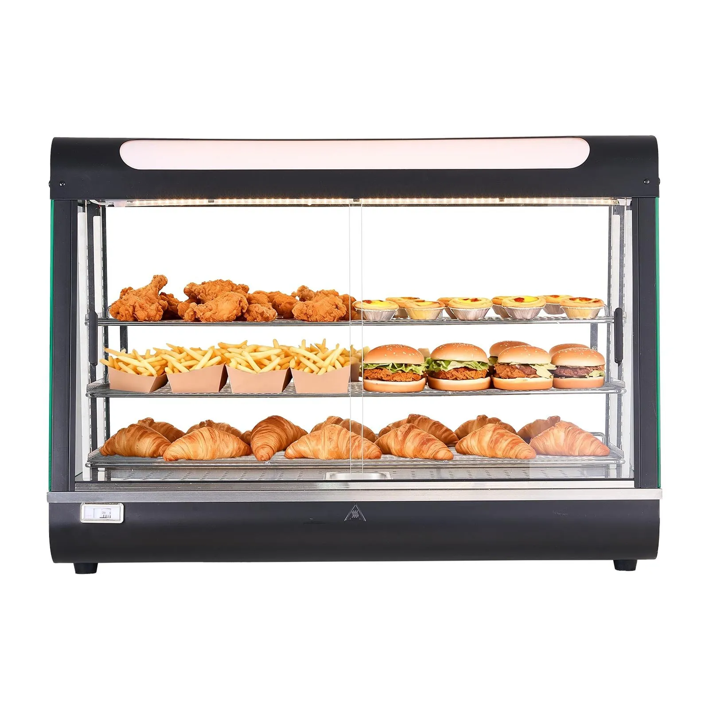 VEVOR 3-Tier Commercial Food Warmer Display, 1400W Food Display Warmer with LED Light,-$300