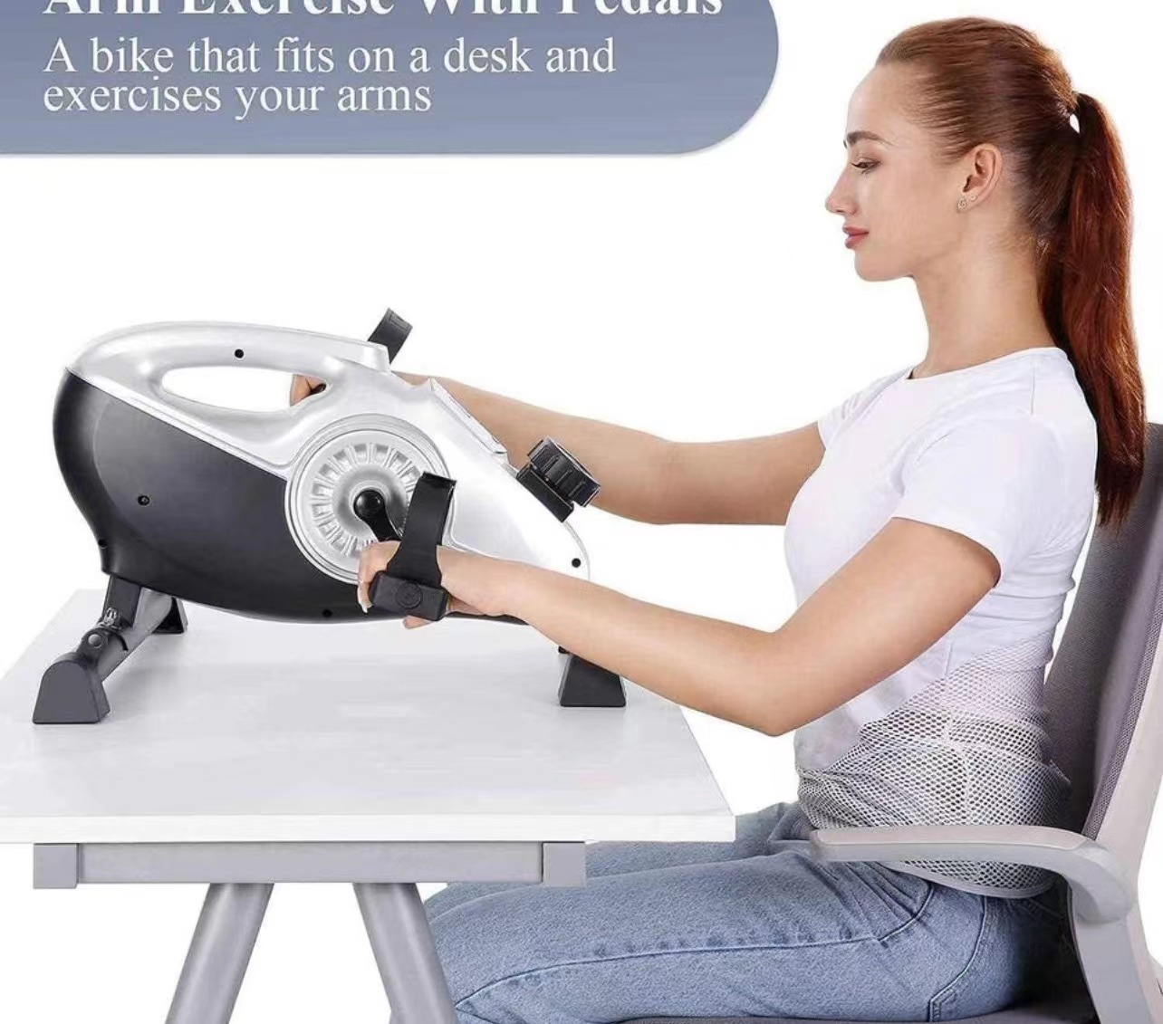 Brand New 2 in 1 Under Desk Bike , Portable Pedal Exerciser,EB-MKD901
