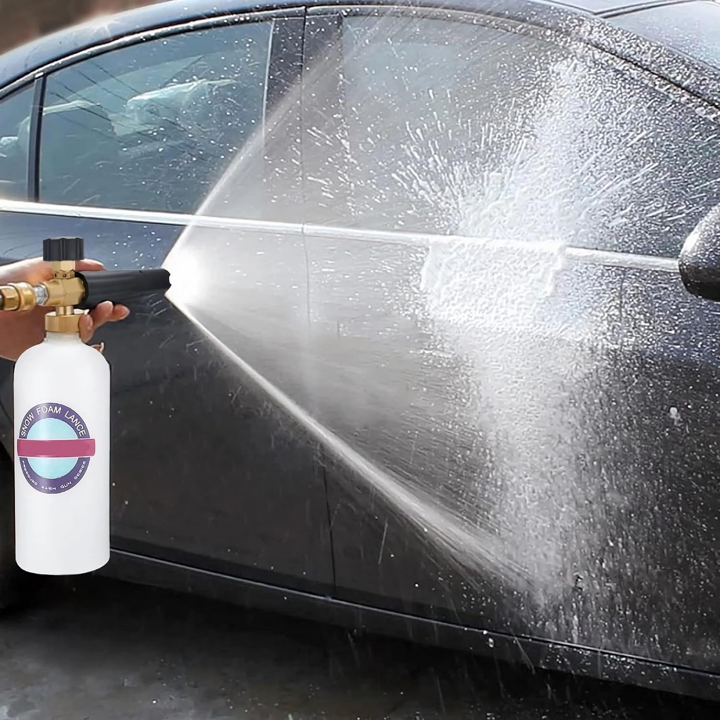 Brand New Snow Foam Lance, Adjustable Pressure Washer Foam Wash Gun 1L Bottle ,-$25