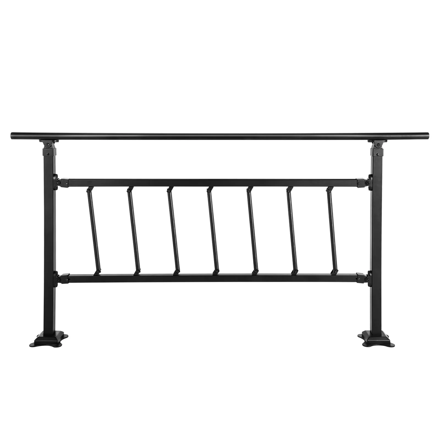 VEVOR Outdoor Stair Railing, Fits for 1-4 Steps Transitional Wrought Iron Handrail, Adjustable,-$80
