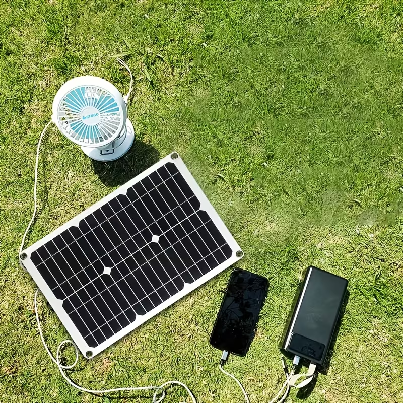 BNIB-60W Solar Panel Kit with 100A Charge Controller,extended cables, and battery clamps,-$30