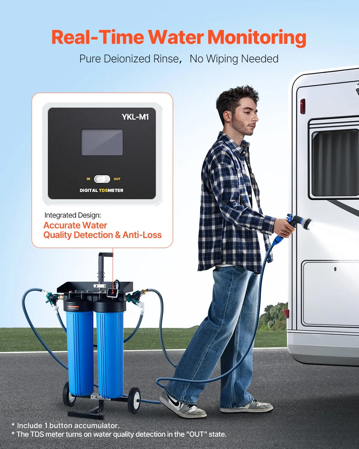 VEVOR Deionized Water System for Car Wash, Premium Water Deionizer For Car Washing with TDS Meter, -$180