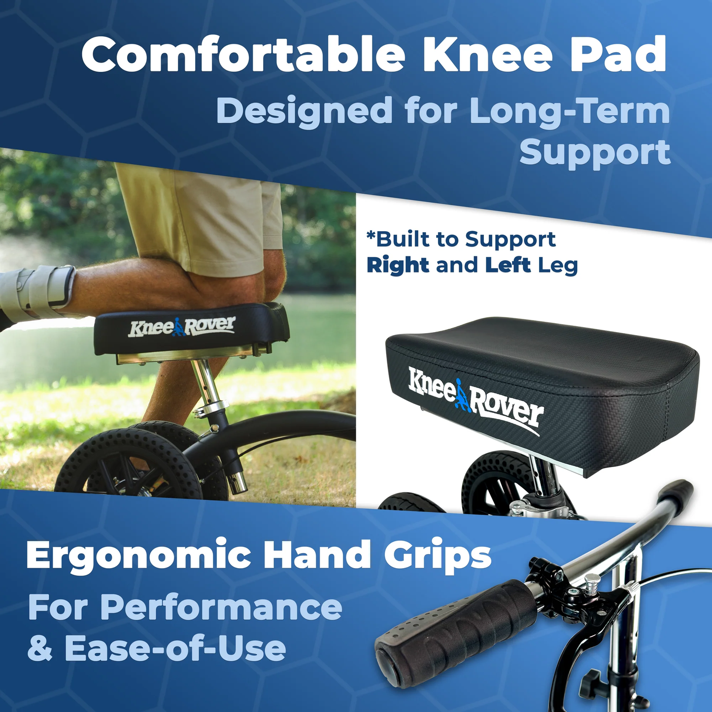 Brand New Knee Rover® Quad HC - All Terrain Knee Walker In Matte Black,-$200