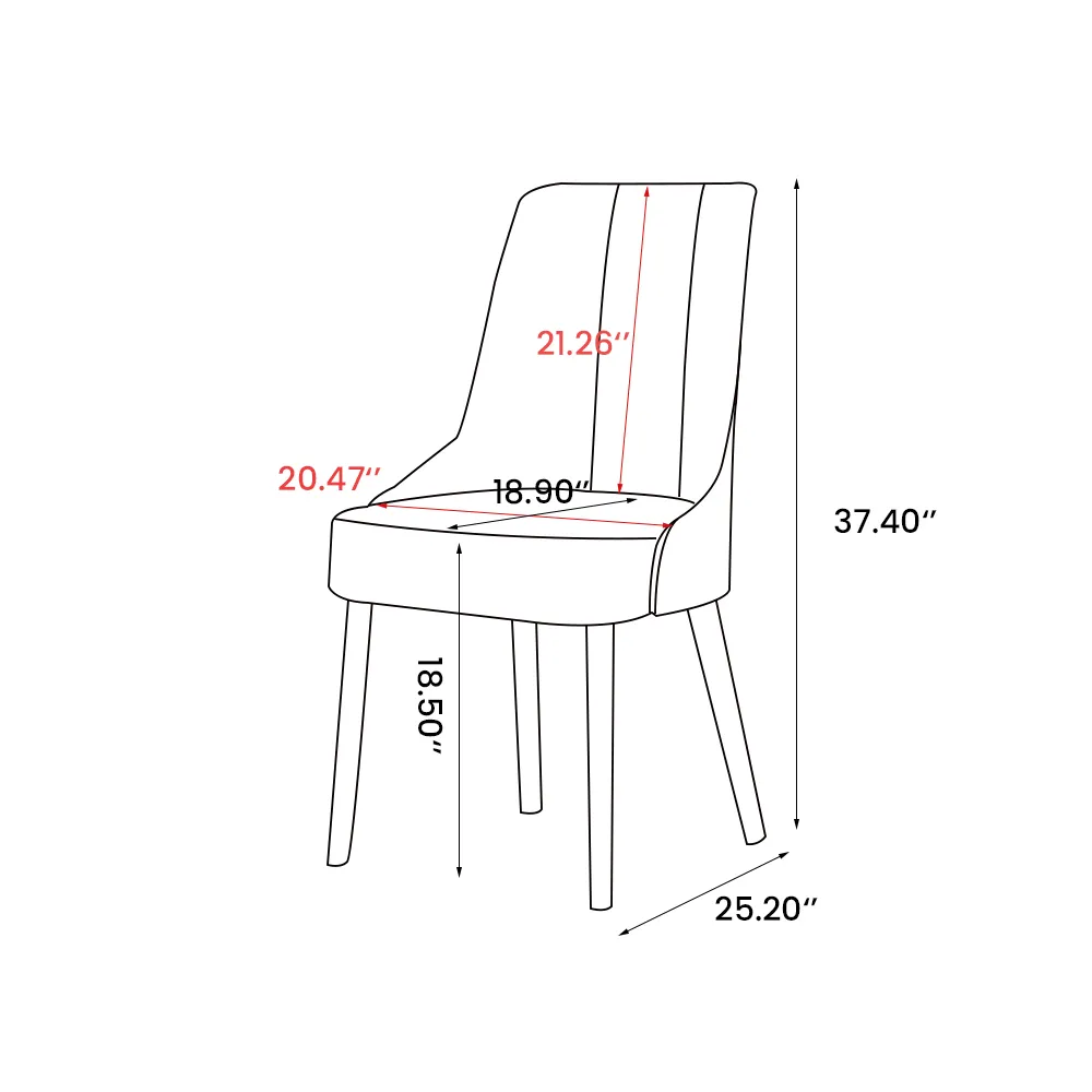 BNIB-POVISON Contemporary Upholstered Dining Chairs Set of 4, Gray & Light Gray PU Leather,-$800