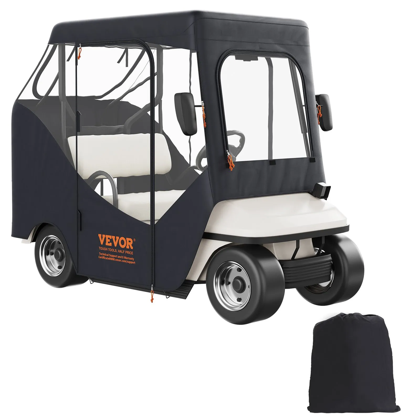 VEVOR Golf Cart Enclosure, Polyester Driving Enclosure, Club Car Covers Suitable for 2-Seater Golf Carts,-$65