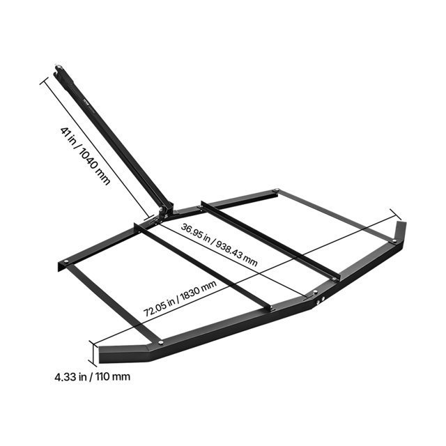 VEVOR Drag Harrow 72" Width Tow Behind Drag Harrow Steel Gravel Grader ATV UTV,-$50