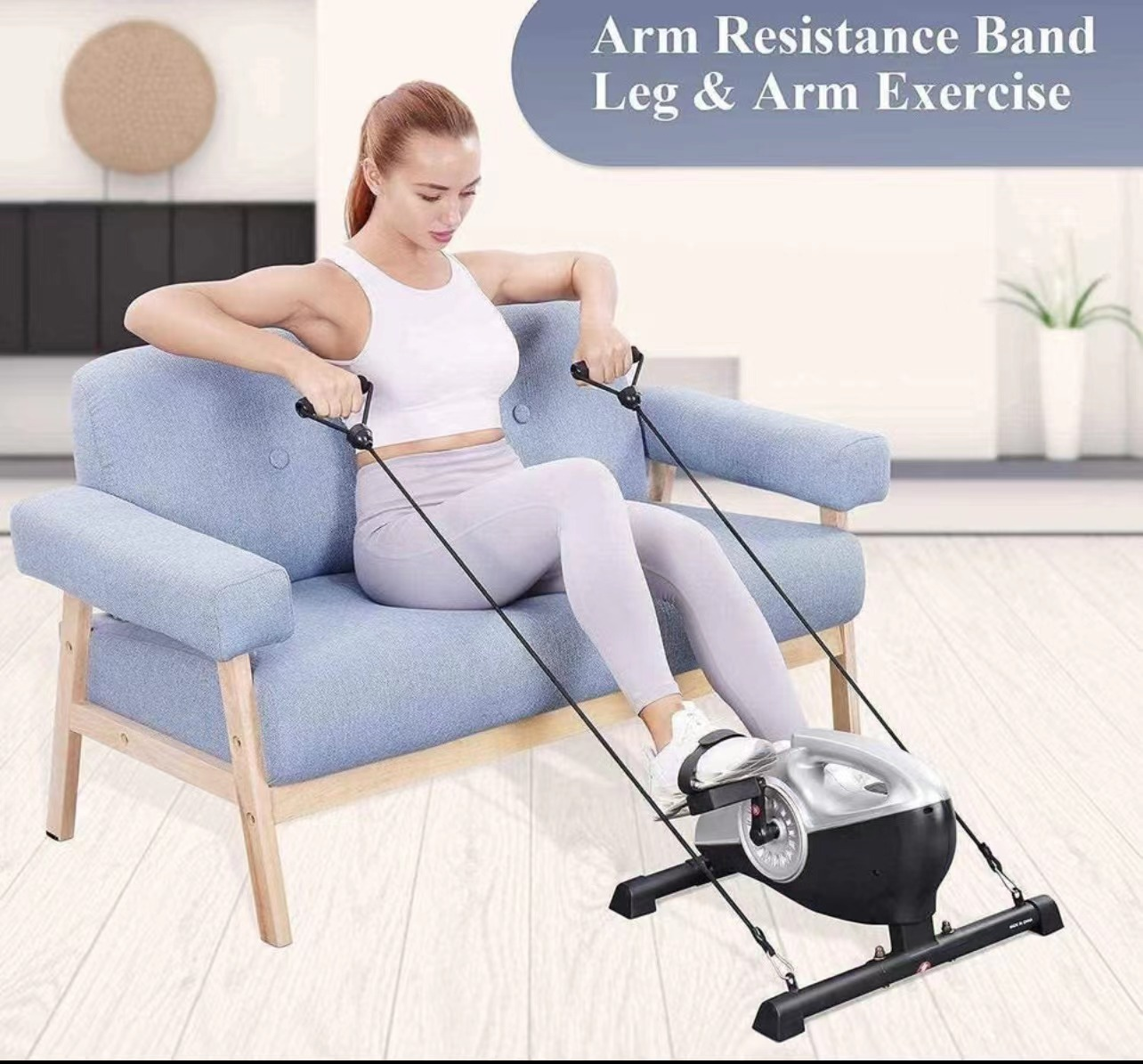 Brand New 2 in 1 Under Desk Bike , Portable Pedal Exerciser,EB-MKD901