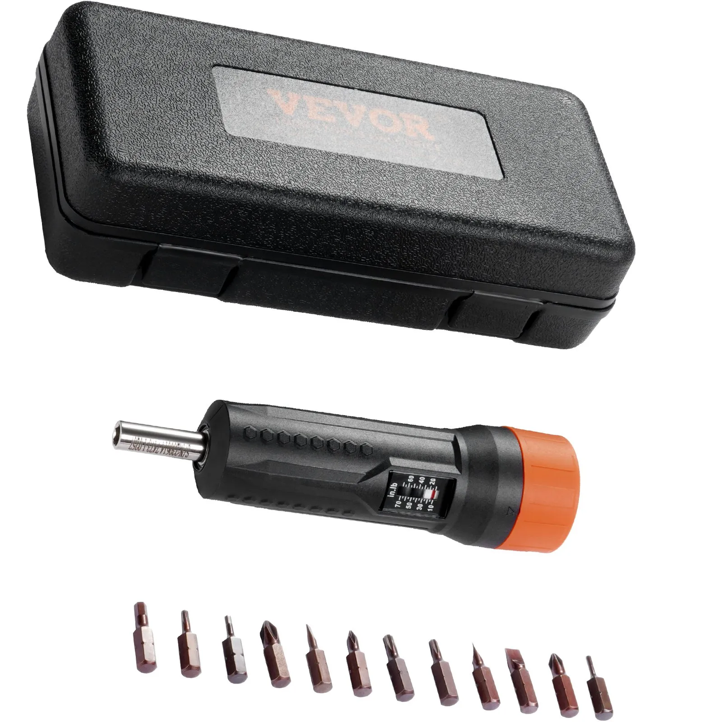 VEVOR 1/4" Drive Torque Screwdriver Wrench Set | 10-70 in-lbs Torque Adjustment Range | 1 in-lb Increment,-$45