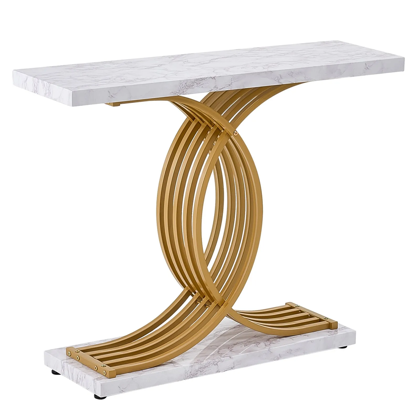 New Assembled VEVOR Narrow Console Sofa Table, 39.4 inches Behind Couch Table, 1-Tier Long Entryway Table