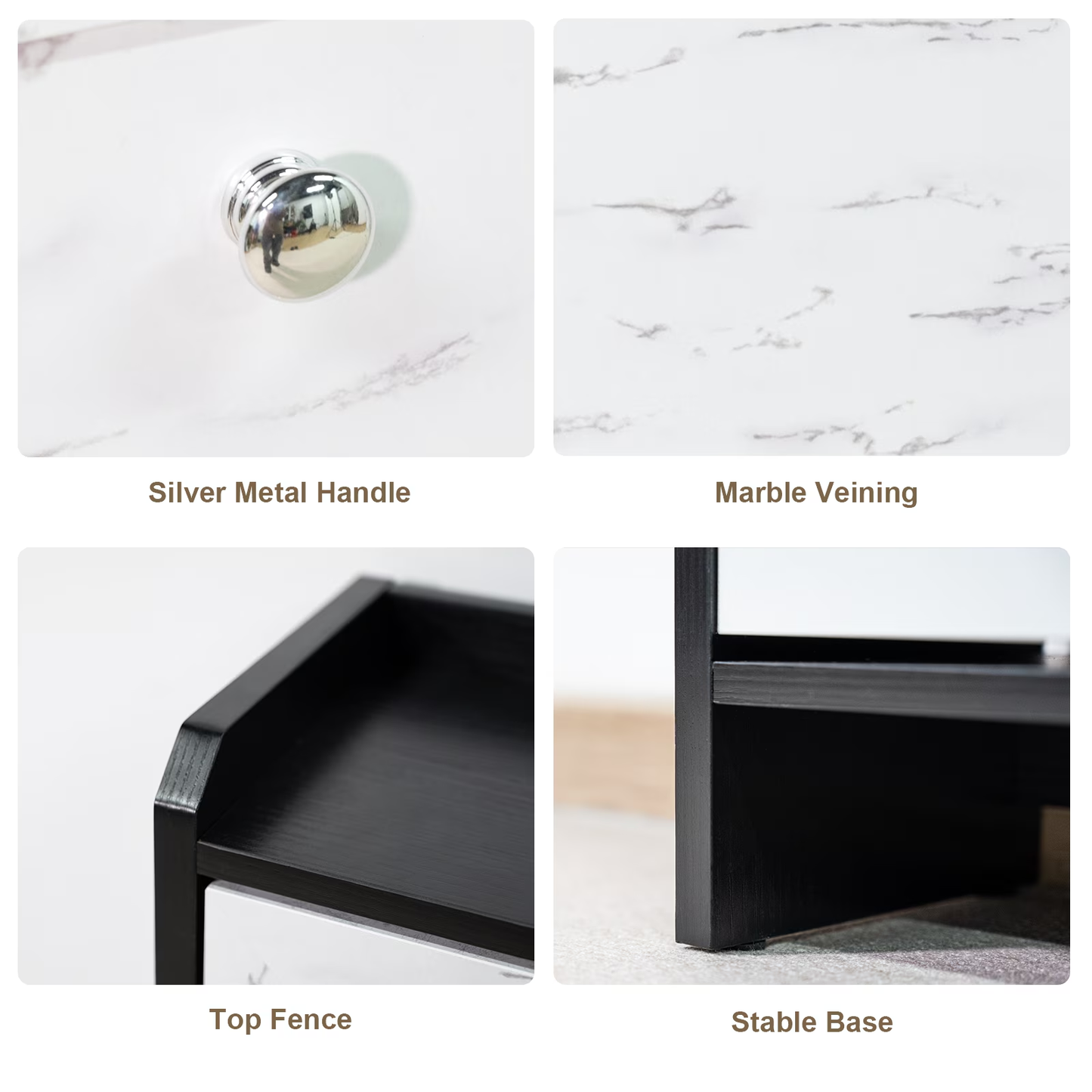 BNIB-Marble Textured 3-Tier Shoe Cabinet, Modern Wooden Shoe Organizer for Entryway,Hallway, -$120