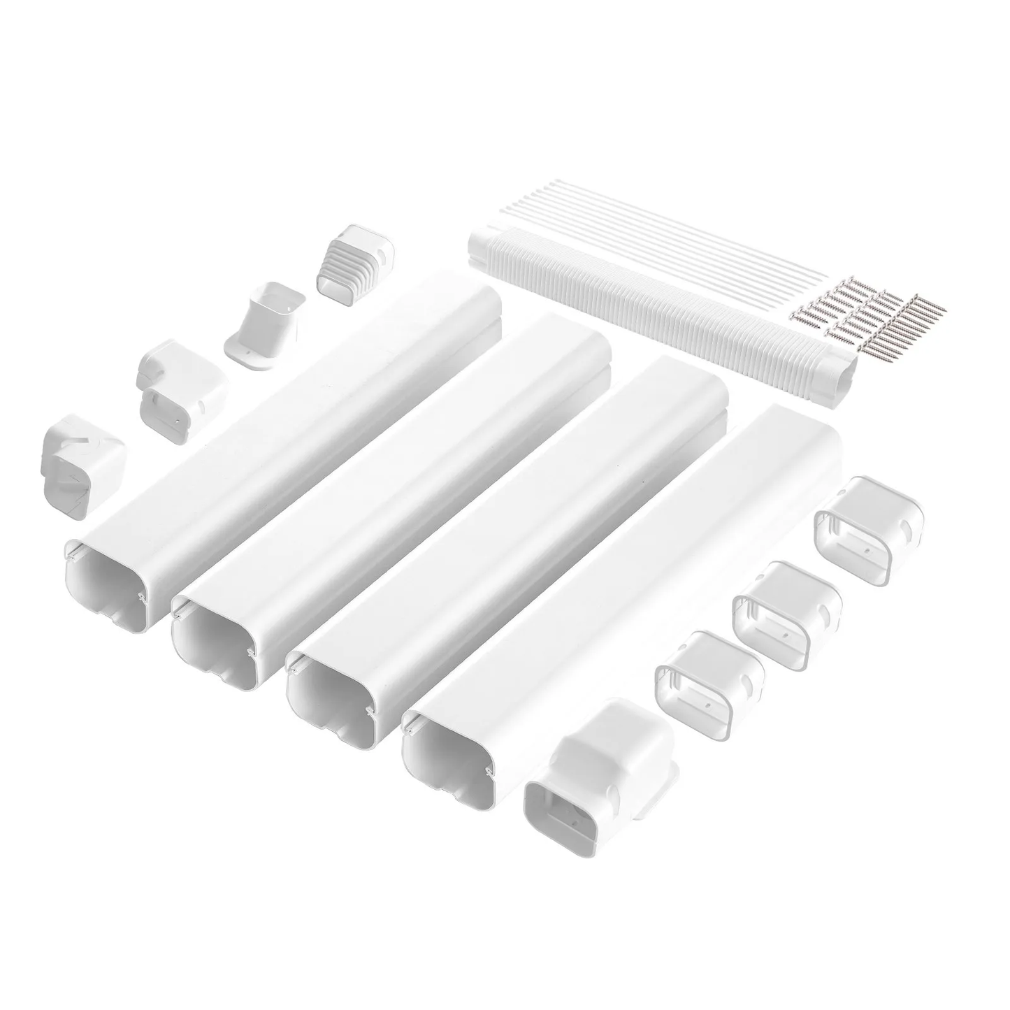 VEVOR Mini Split Line Set Cover 3-inch W 17.6Ft L, PVC Decorative Pipe Line Cover For Air Conditioner,-$40