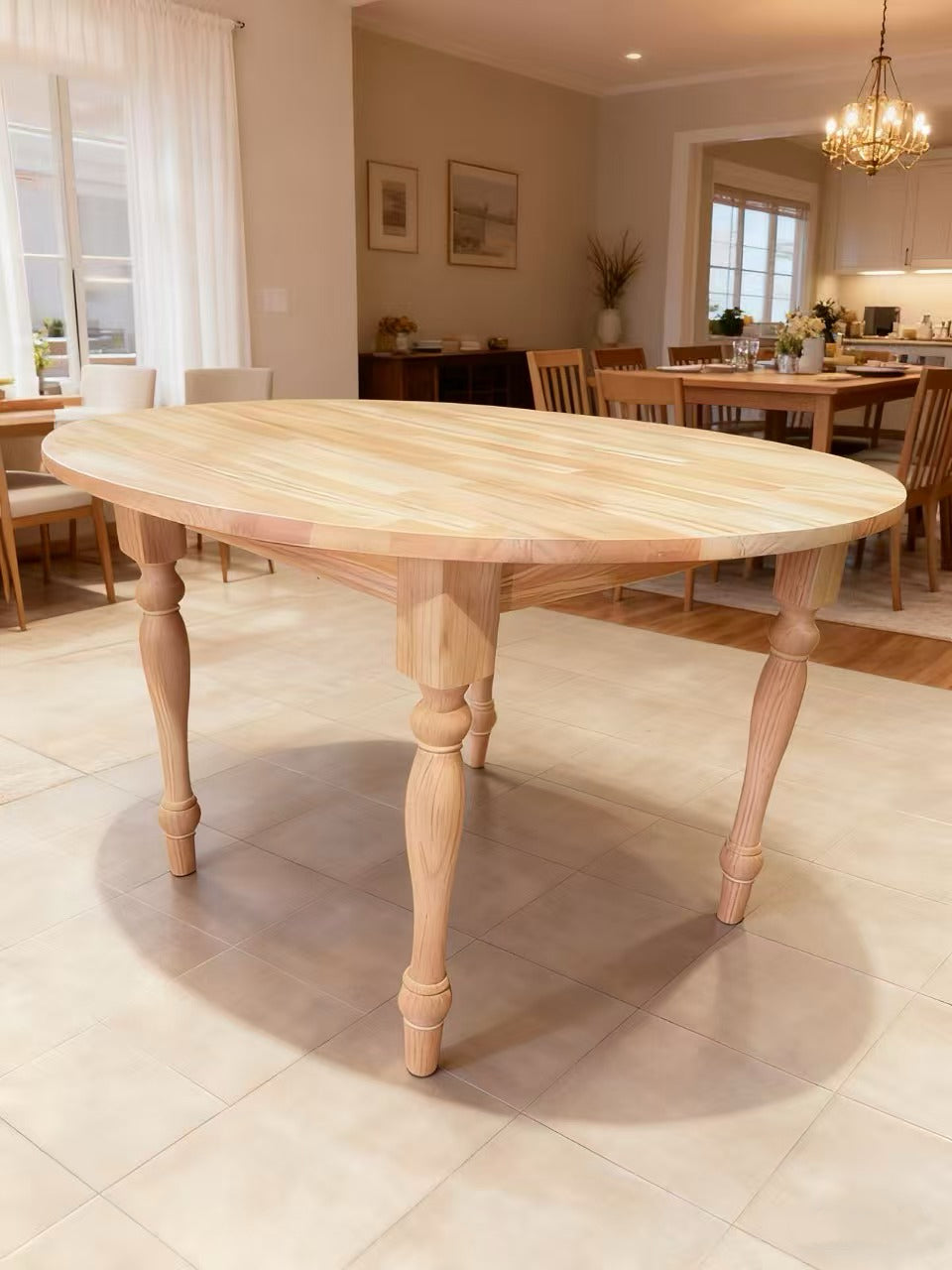 BNIB-Premium Solid Wood Round Dining Table - 42"（106.68） Tabletop, 29”（75cm ）Height | Timeless Craftsmanship