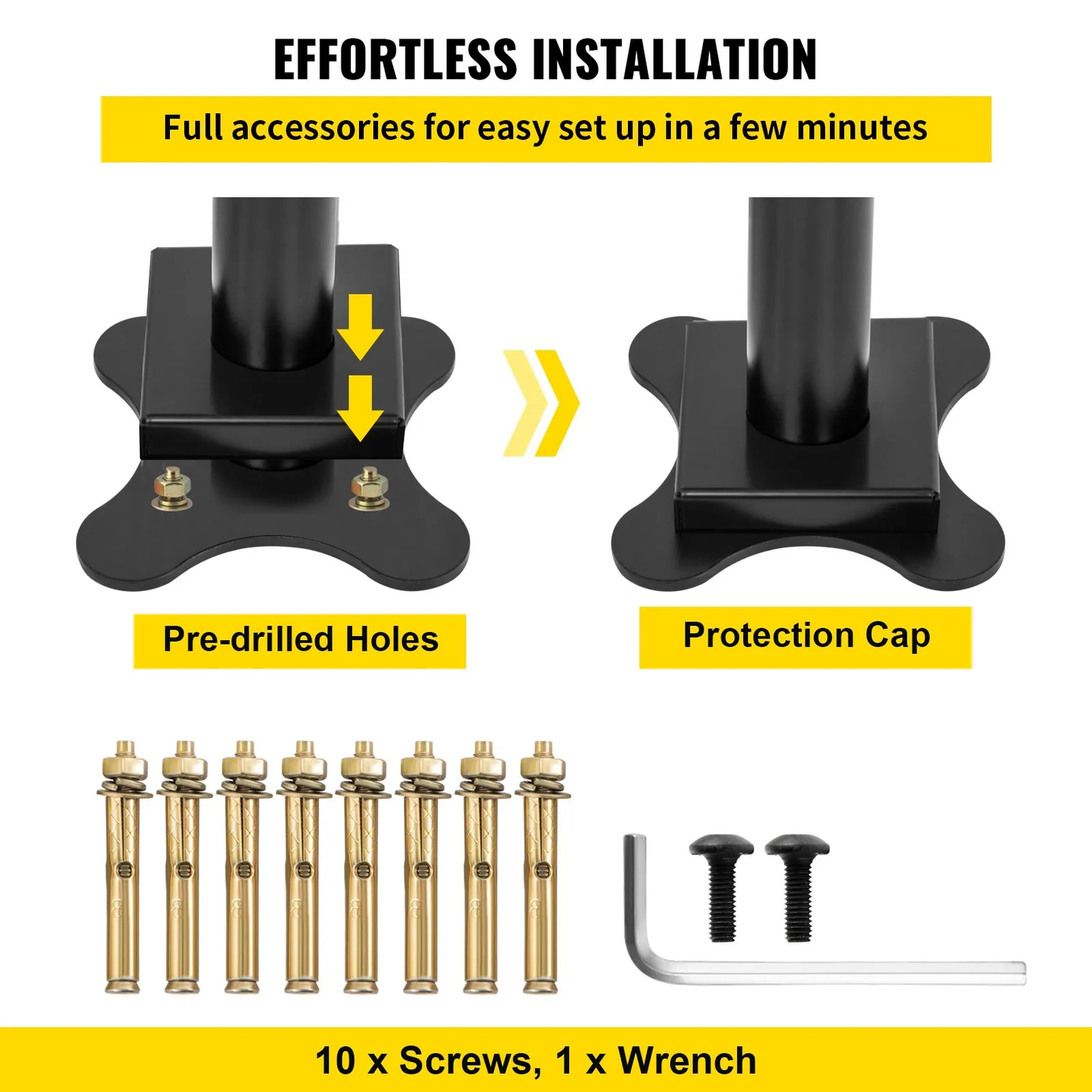VEVOR Handrail Outdoor Stairs, 3ft, 34 Inch Outdoor Handrail, Outdoor Stair Railing Adj from 0 to 60 Degrees,-$45