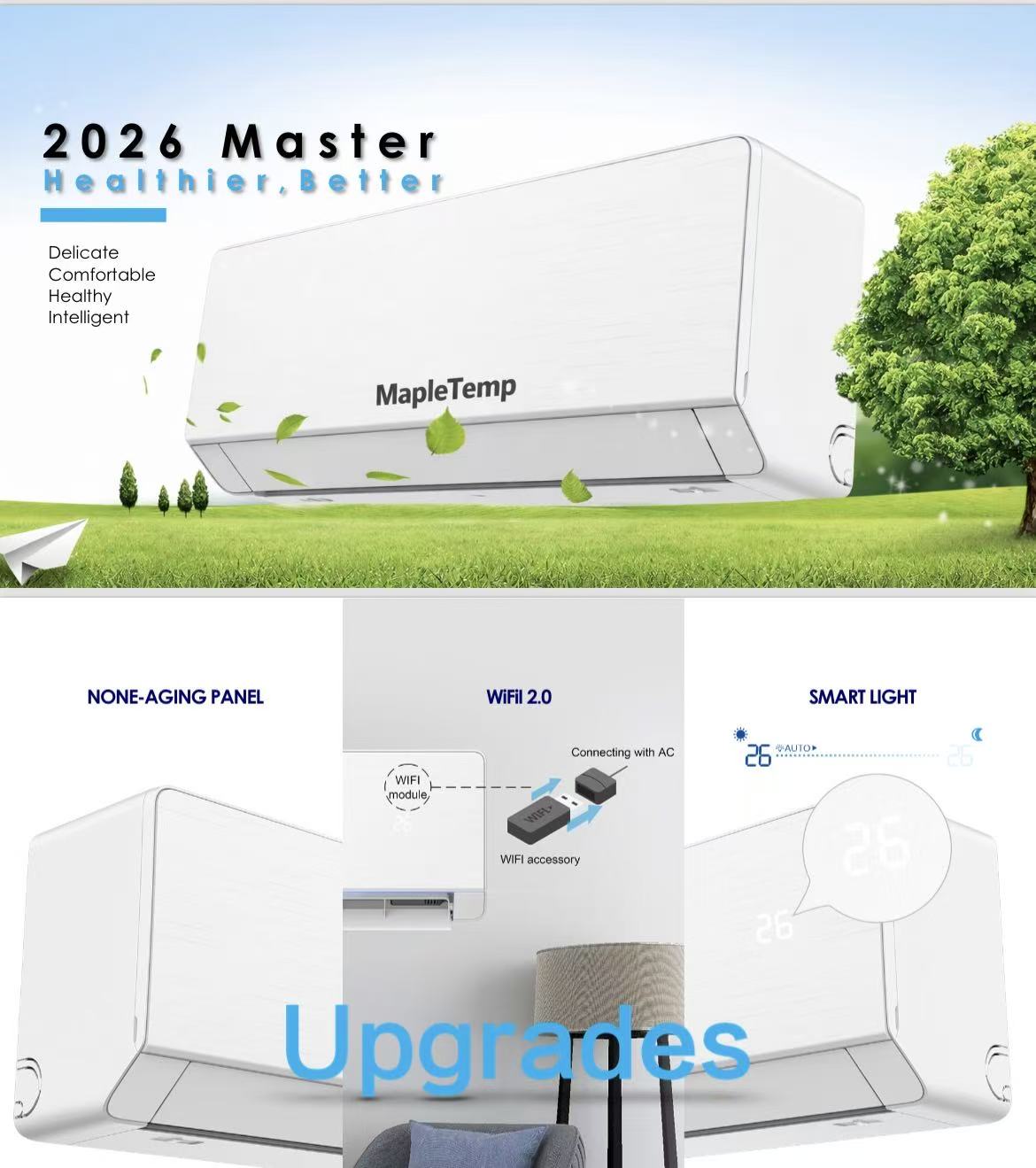 BNIB-MapleTemp Split Room Air Conditioner & Heat Pump System for Fast Cooling & Heating, MTH25-18K220V, $2099