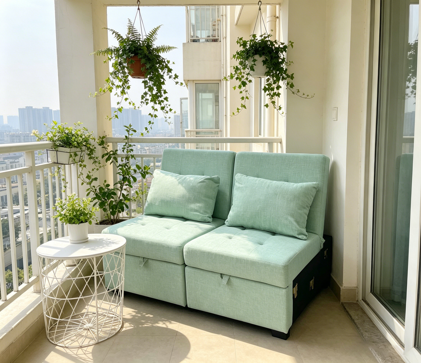 Brand New Assemble POVISON Chair Bed Sleeper, 3-in-1 Convertible Sofa Chair W/ Adj(Light Green),-$500/pair
