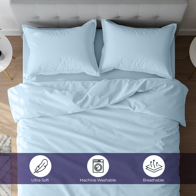 BNIB-3-Piece Queen Duvet Cover Set | 100% Cotton – Soft, Breathable & Durable Bedding Duvet Covers,-$20