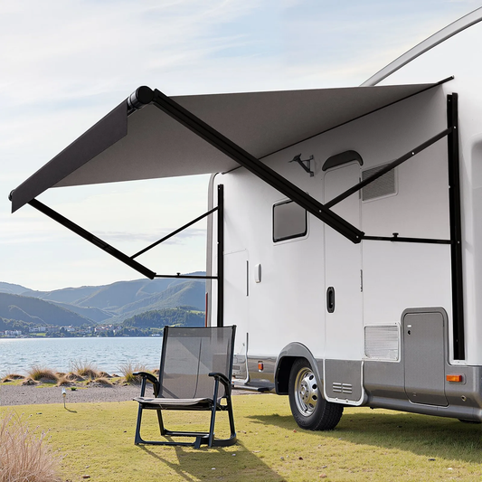 VEVOR Motorized RV Awning Complete Kit, 14' Retractable Awning w/Aluminum Alloy Frame,-$700