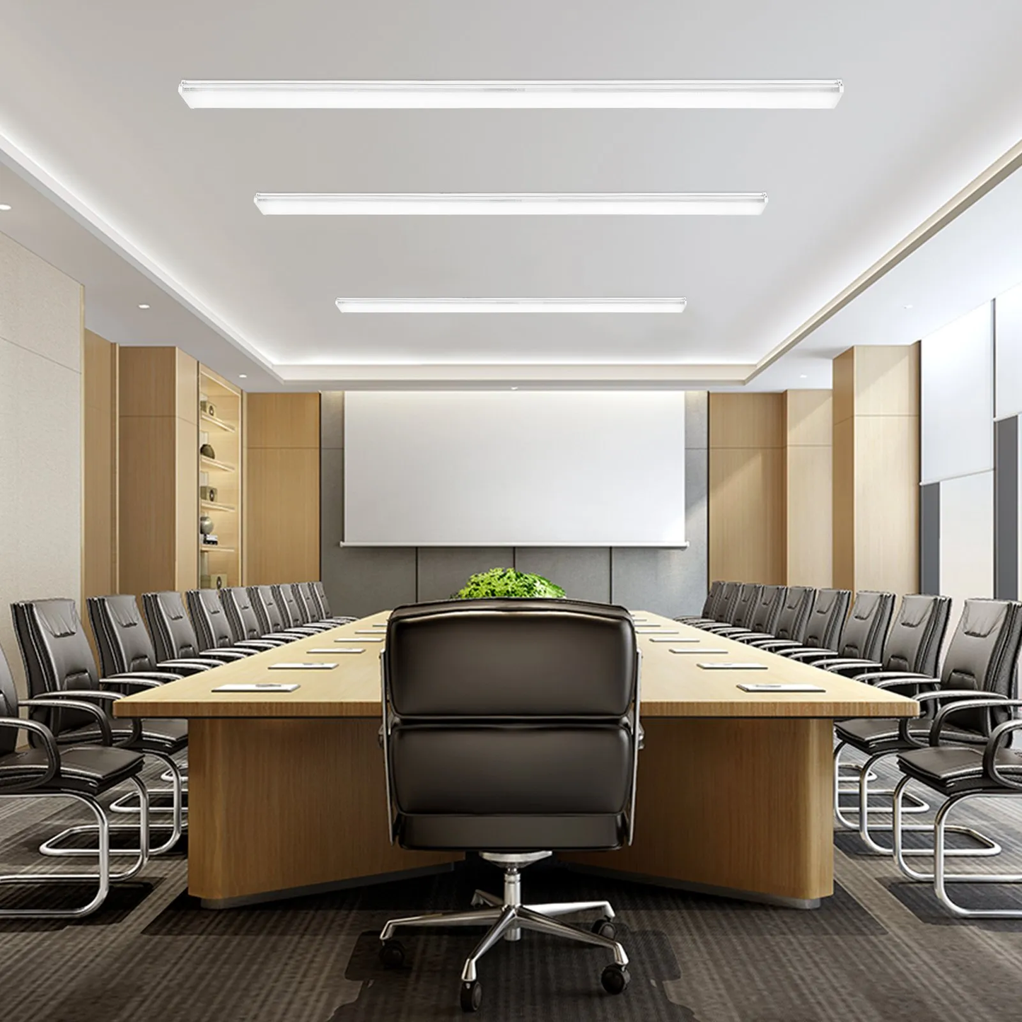 Open Box VEVOR 8FT LED Wraparound Light, 110W 10,000LM, Flush Mount LED Shop Light, 2 Pack 6500K Daylight LED