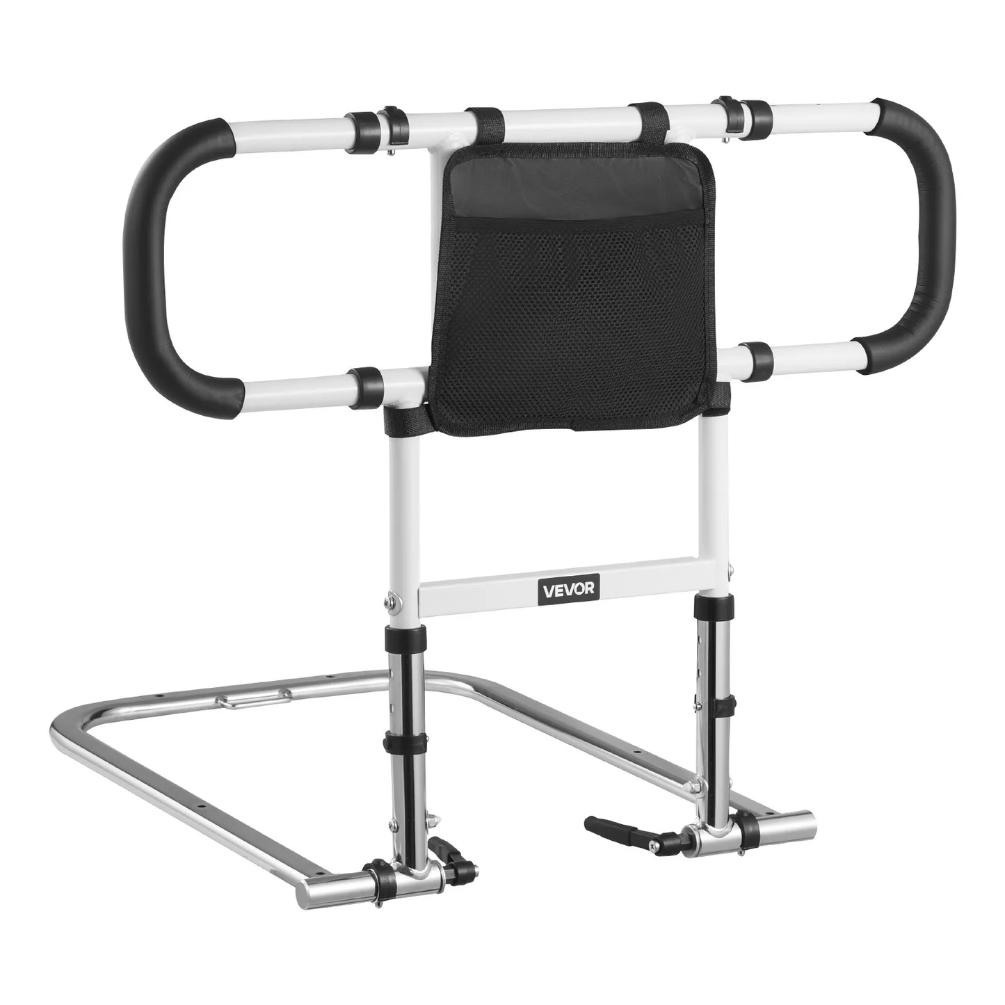 VEVOR Foldable Extendable Bed Assist Rail with Side PU Handles, Height Adjustable Carbon Steel,-$35