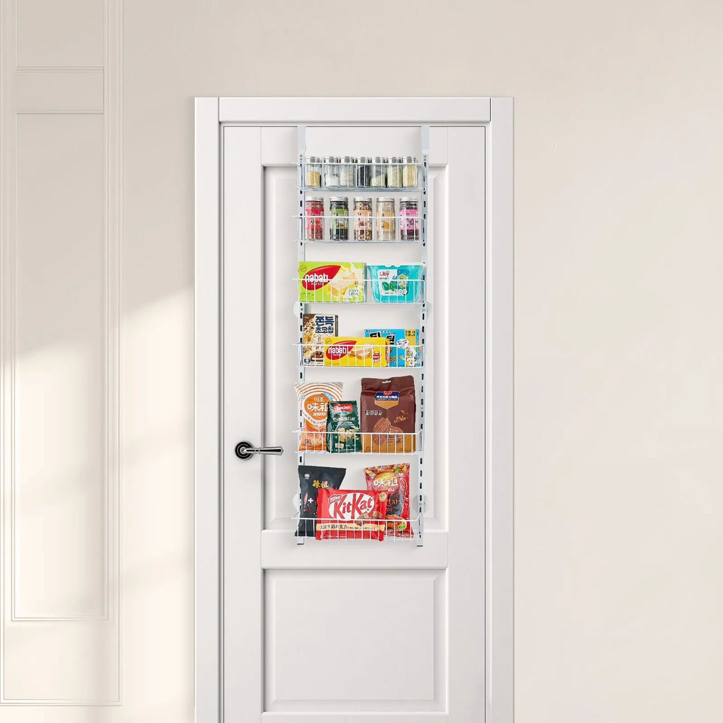 VEVOR Over the Door Pantry Organizer, 6-Tier Pantry Organization and Storage,HeHanging Spice Rack,-$25