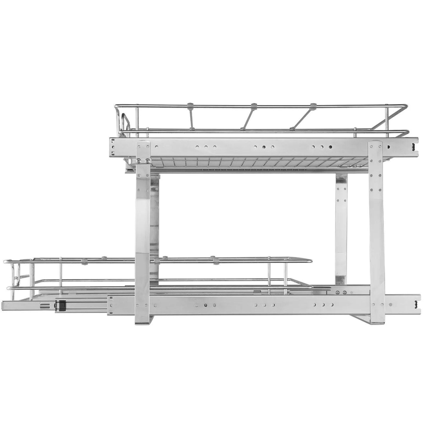 VEVOR 2 Tier 17"Wx21"Dx15"H Pull Out Cabinet Organizer, Heavy Duty Slide Out Pantry Shelves,-$50
