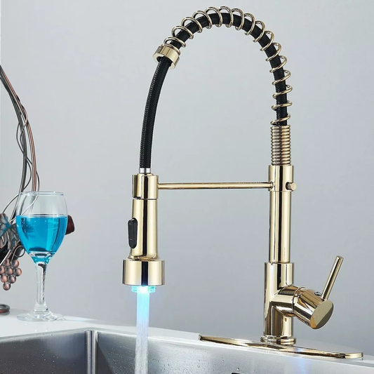Brand New AlenArtWater Pull Down Kitchen Faucet,Finish Gold,-$65