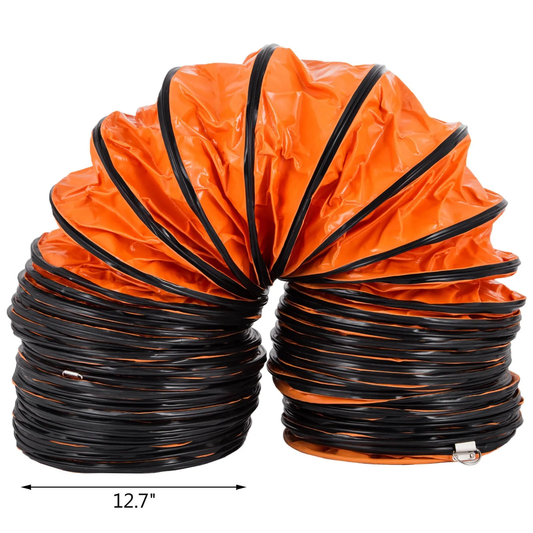 VEVOR 16 FT (5m) PVC Flexible Duct Hosing for 300 MM/12 Inch Diameter Exhaust Fan extraction,-$25