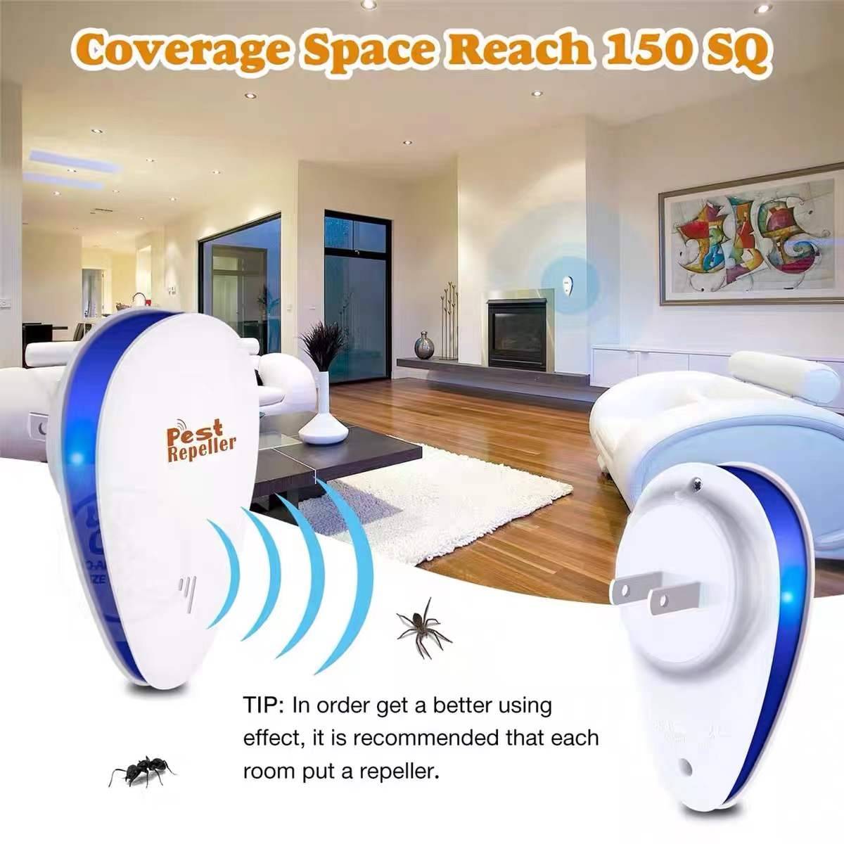 $10 Multi-function ultrasonic intelligent mosquito repellent ,4-pack