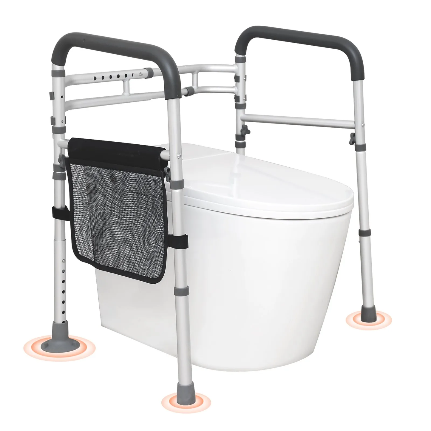 VEVOR Toilet Safety Rail, Folding Toilet Seat Frame, Adjustable Width & Height Fit Most Toilets,-$35