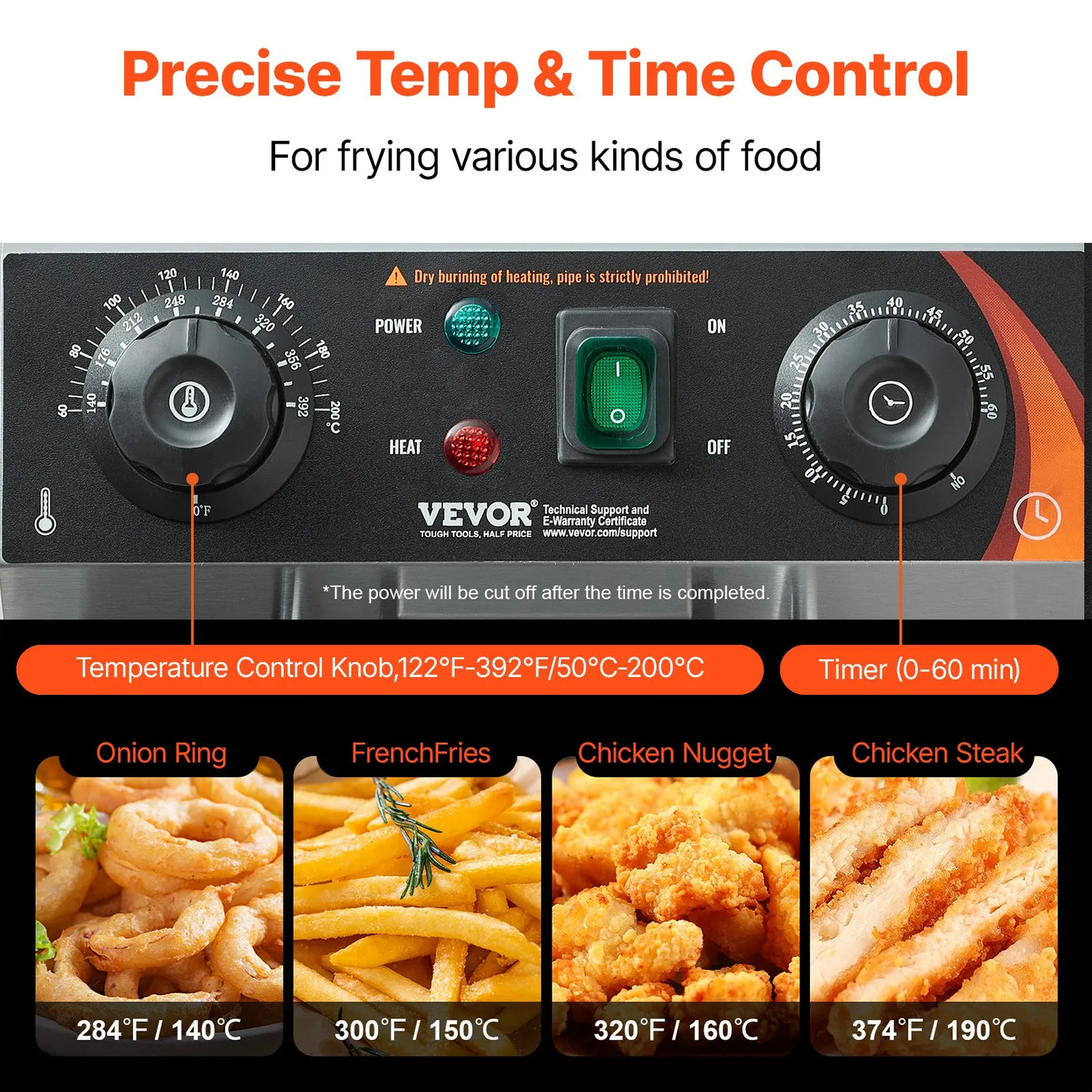 Open box, 90% new VEVOR Commercial Deep Fryer, Dual Tank 3000W Electric Countertop Fryer w/Basket,-$110