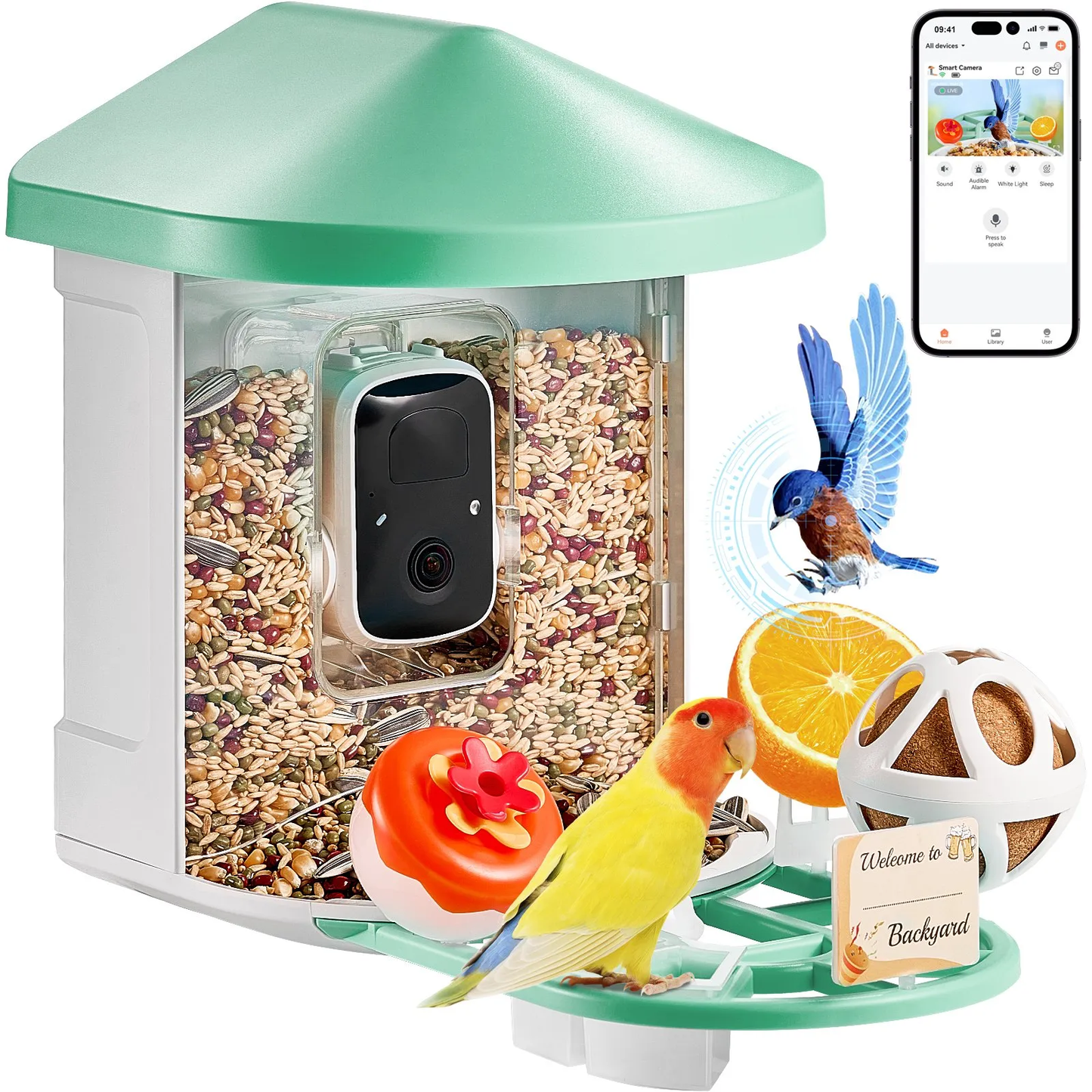 VEVOR Smart Bird Feeder with Camera 2K HD AI Identify Bird Species Auto Capture,-$70