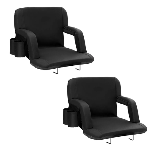 VEVOR Stadium Seat with Back Support, Wide Bleacher Seat Backs, Folding Padded(2 Set),-$55