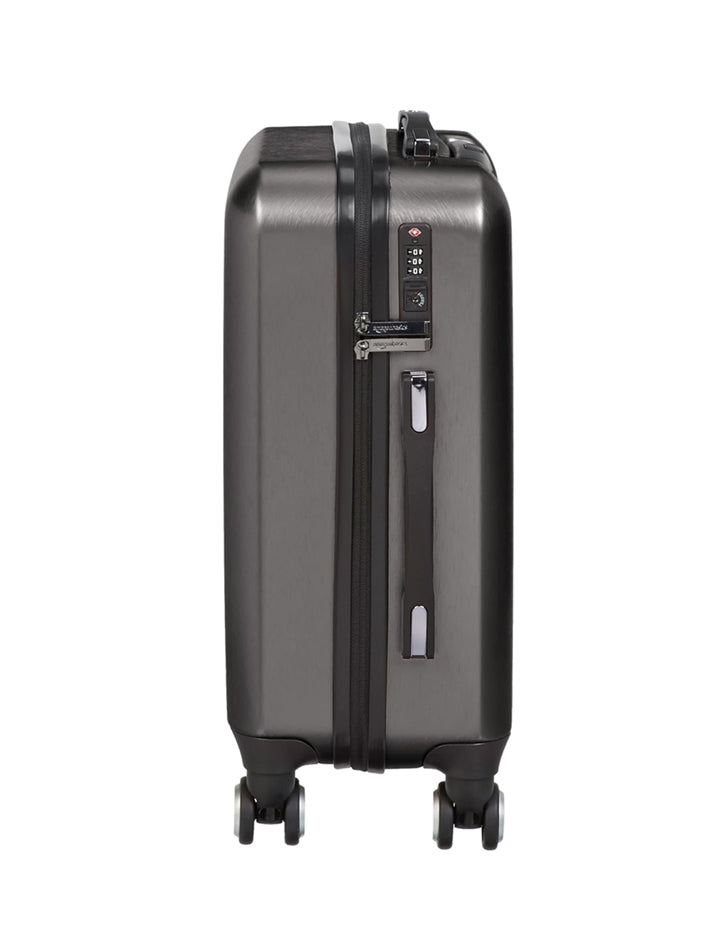 BNIB-Amazon Basics Metal-Texture Spinner Carry-On Luggage,（55cm, Black