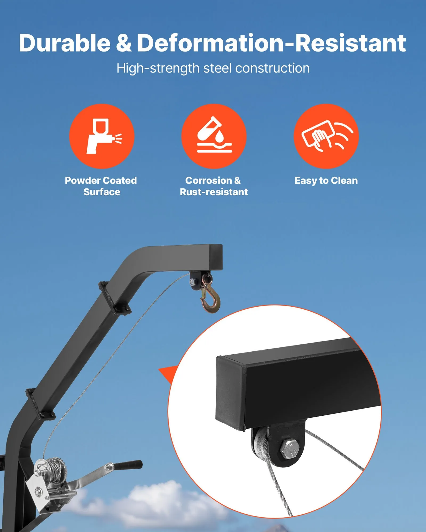 VEVOR Tree Mounted Lifting Hoist, 353 lbs Load Capacity, Outdoor Game Hoist Winch Lift with Ratchet Strap,-$55