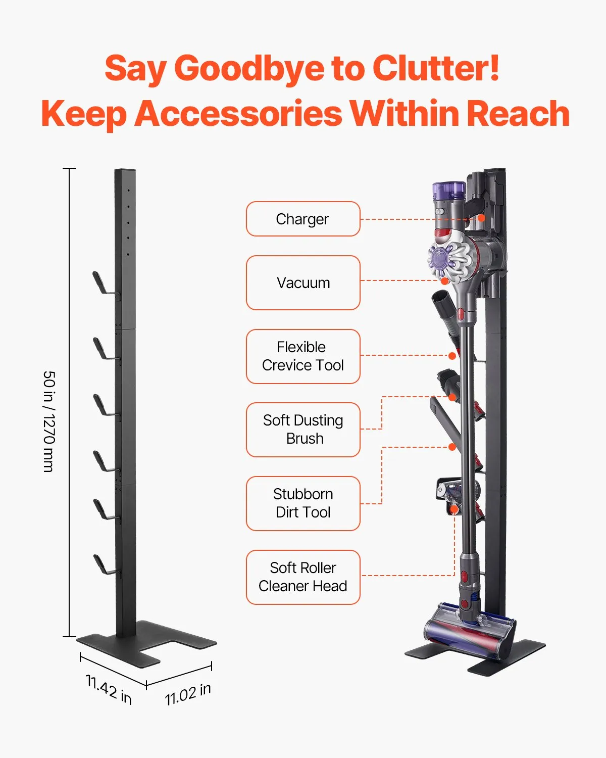 VEVOR Vacuum Stand, Compatible With Dyson V6 V7 V8 V10 V11 V15, Stable Vacuum Stand Holder,-$30