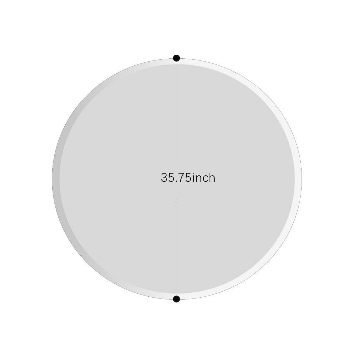 BNIB-Arcus Home LED Backlit Frameless Round Wall Mirror 35.75" x 35.75"