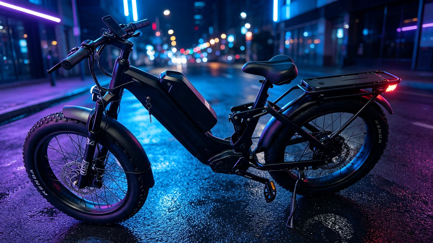 Brand New Dual 750W Peak 4WD Fat Tire E-Bike, 52V 30Ah Dual Battery 24 Inch Electric Bike, $800