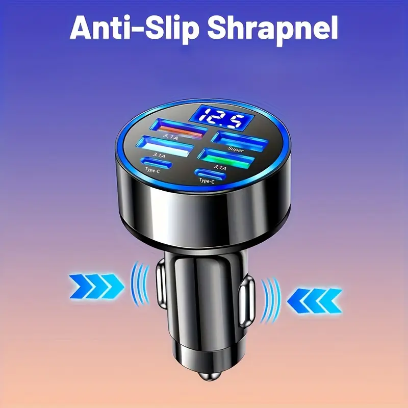 BNIB-Fast Car Charger, 6-in-1 Fast Car Charger | QC3.1 & USB Type-C, Dual Power Adapter,-$15 each