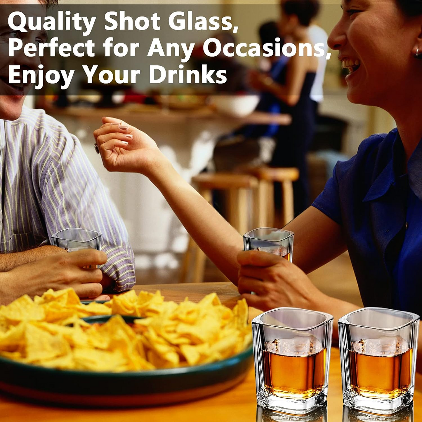 BNIB-Shot Glasses,2.2oz/6pcs set,Square Shot Glass,clear Glass Cups,$15 for two sets (12pcs)