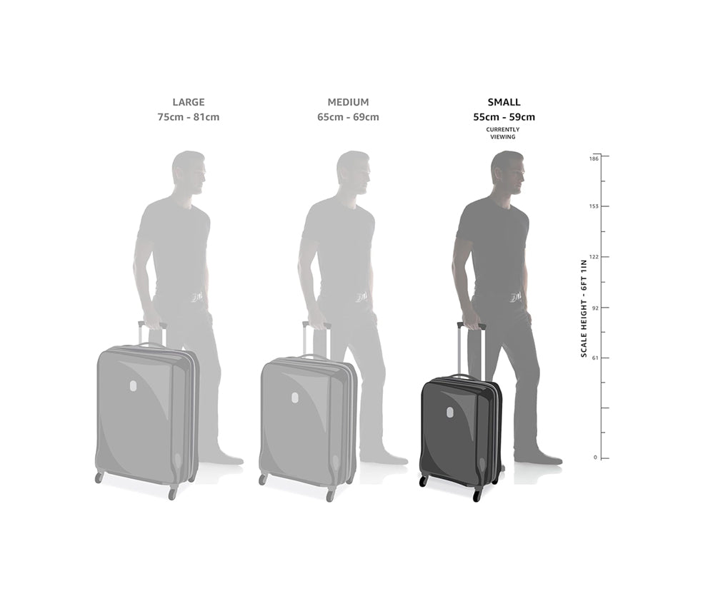 BNIB-Amazon Basics Metal-Texture Spinner Carry-On Luggage,（55cm, Black