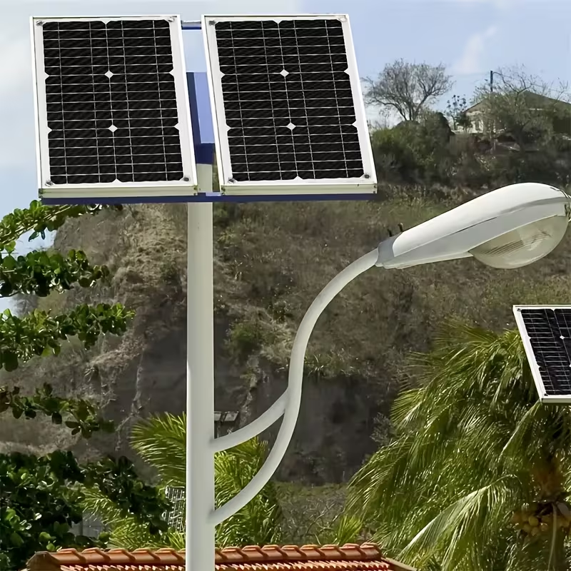 BNIB-60W Solar Panel Kit with 100A Charge Controller,extended cables, and battery clamps,-$30