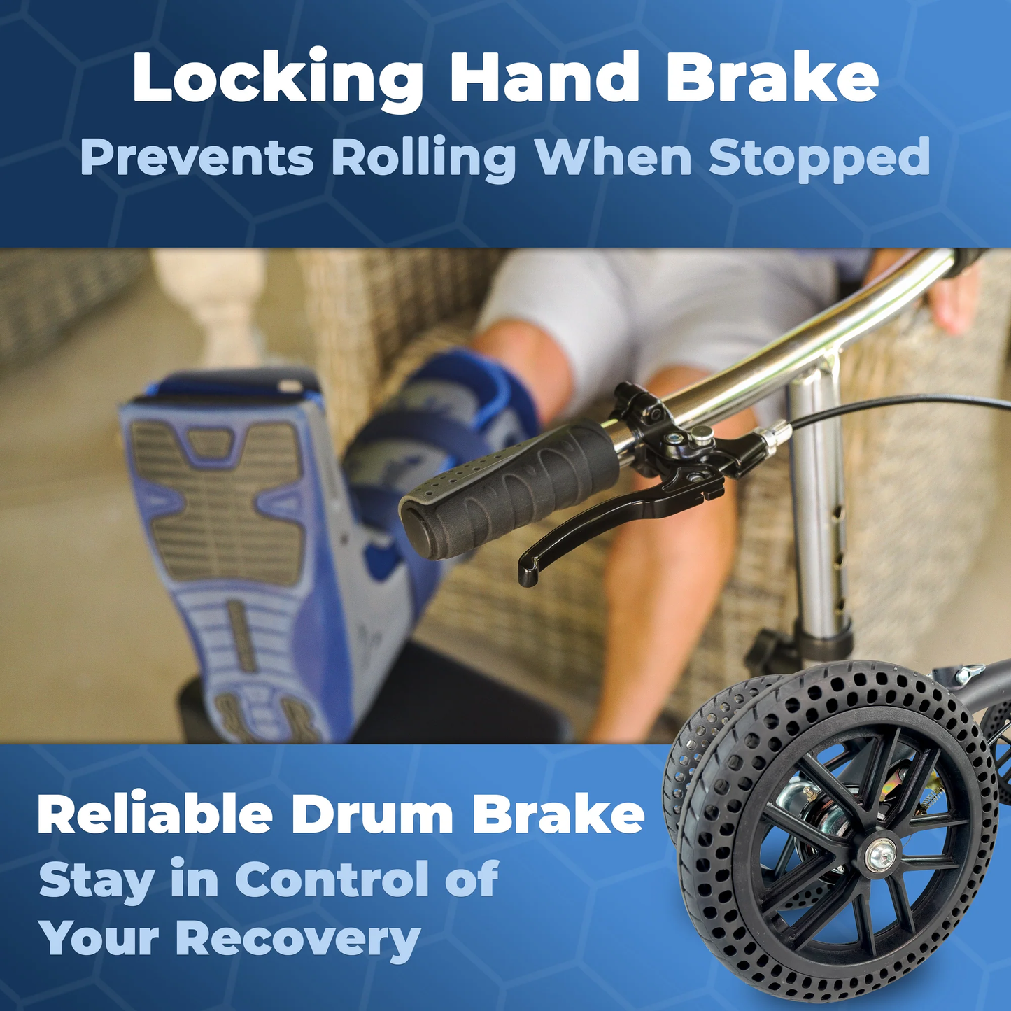 Brand New Knee Rover® Quad HC - All Terrain Knee Walker In Matte Black,-$200