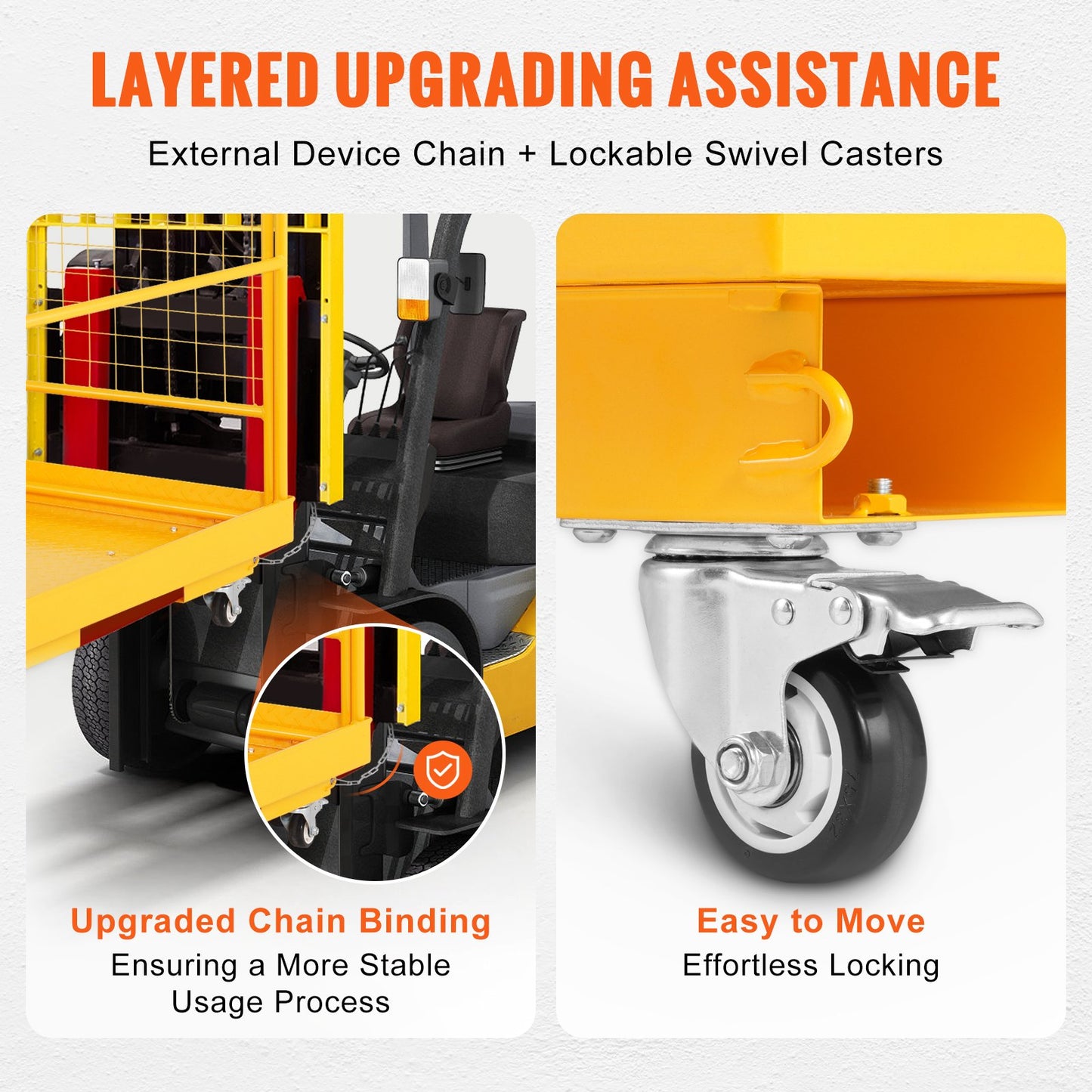 BNIB-VEVOR Forklift Safety Cage, 1200 lbs Load Capacity, 36 x 36 inches Folding Forklift Work Platform,-$220