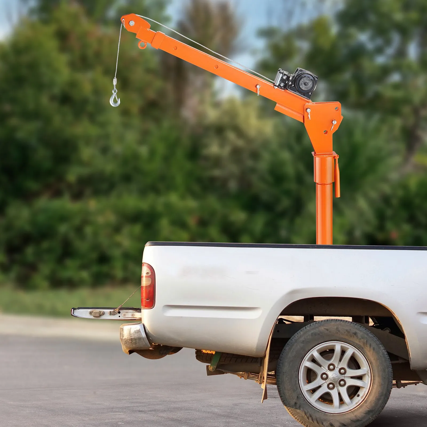 OPen Box VEVOR Electric Pickup Truck Crane, 1100 lbs Capacity, 360° Swivel, Truck Jib Crane Hoist,-$200