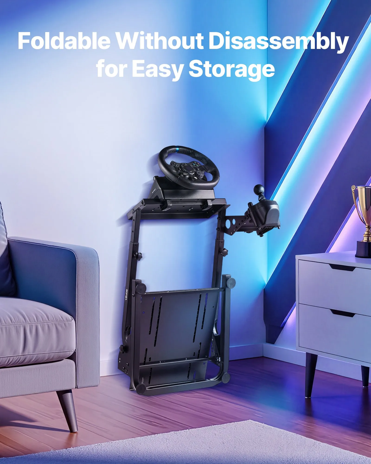 VEVOR Racing Wheel Stand, Adjustable & Foldable Simulator Stand for Logitech G29 G27 G920 G923,-$65