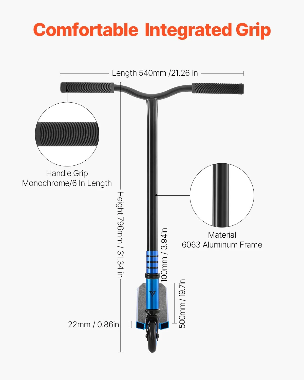 VEVOR Stunt Scooter, Pro Complete Trick Scooters for Kids Ages 9-11 Years, Teens, Adults, Boys, and Girls,-$50