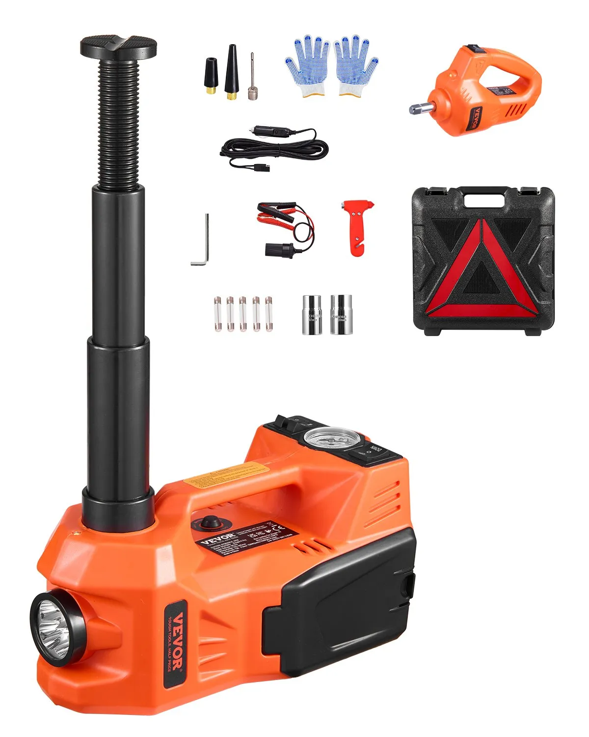 VEVOR Electric Car Jack, 5 Tons /11000 lbs, Electric Scissor Jack with Built-In Inflator,-$125