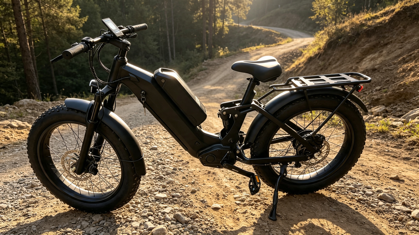 Brand New Dual 750W Peak 4WD Fat Tire E-Bike, 52V 30Ah Dual Battery 24 Inch Electric Bike, $800