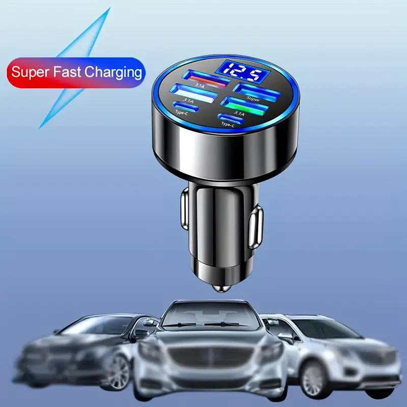 BNIB-Fast Car Charger, 6-in-1 Fast Car Charger | QC3.1 & USB Type-C, Dual Power Adapter,-$15 each